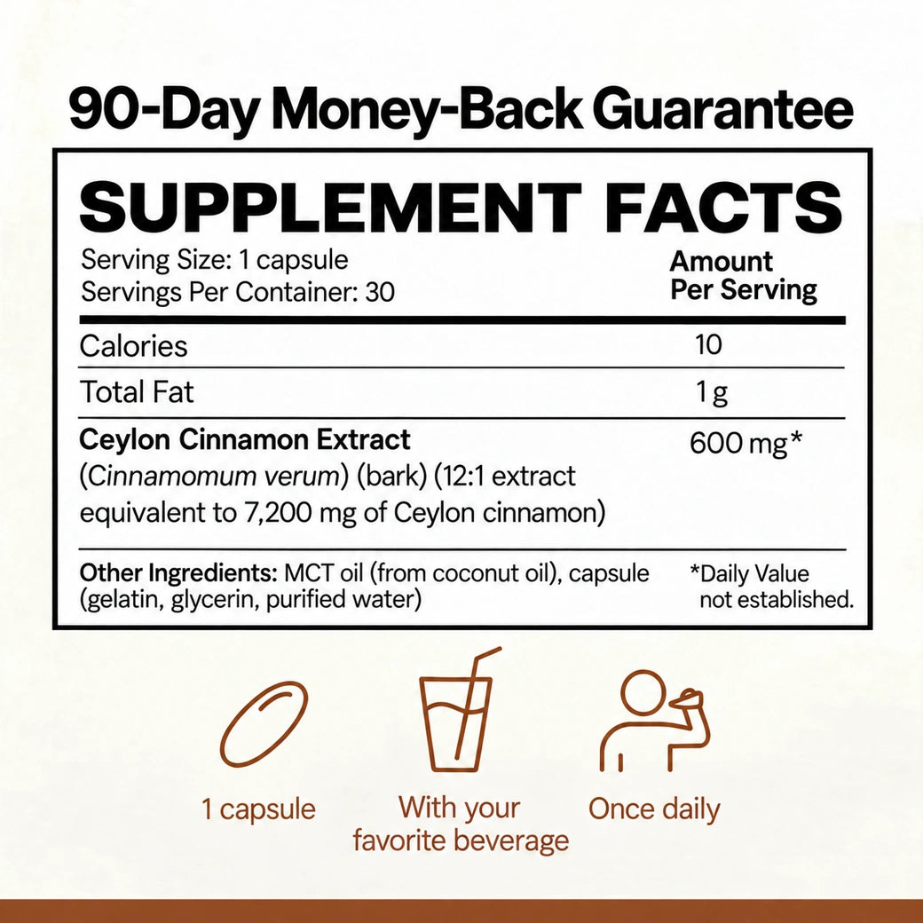 Ceylon Cinnamon 7200mg with MCT Oil